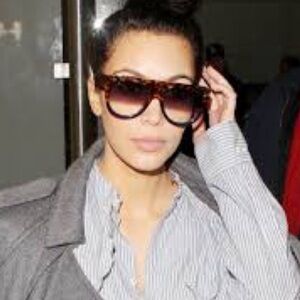 CELINE Shadow Sunglasses Flat Top Shield Tortoise Pink CL 41026/S ASO Kim K.